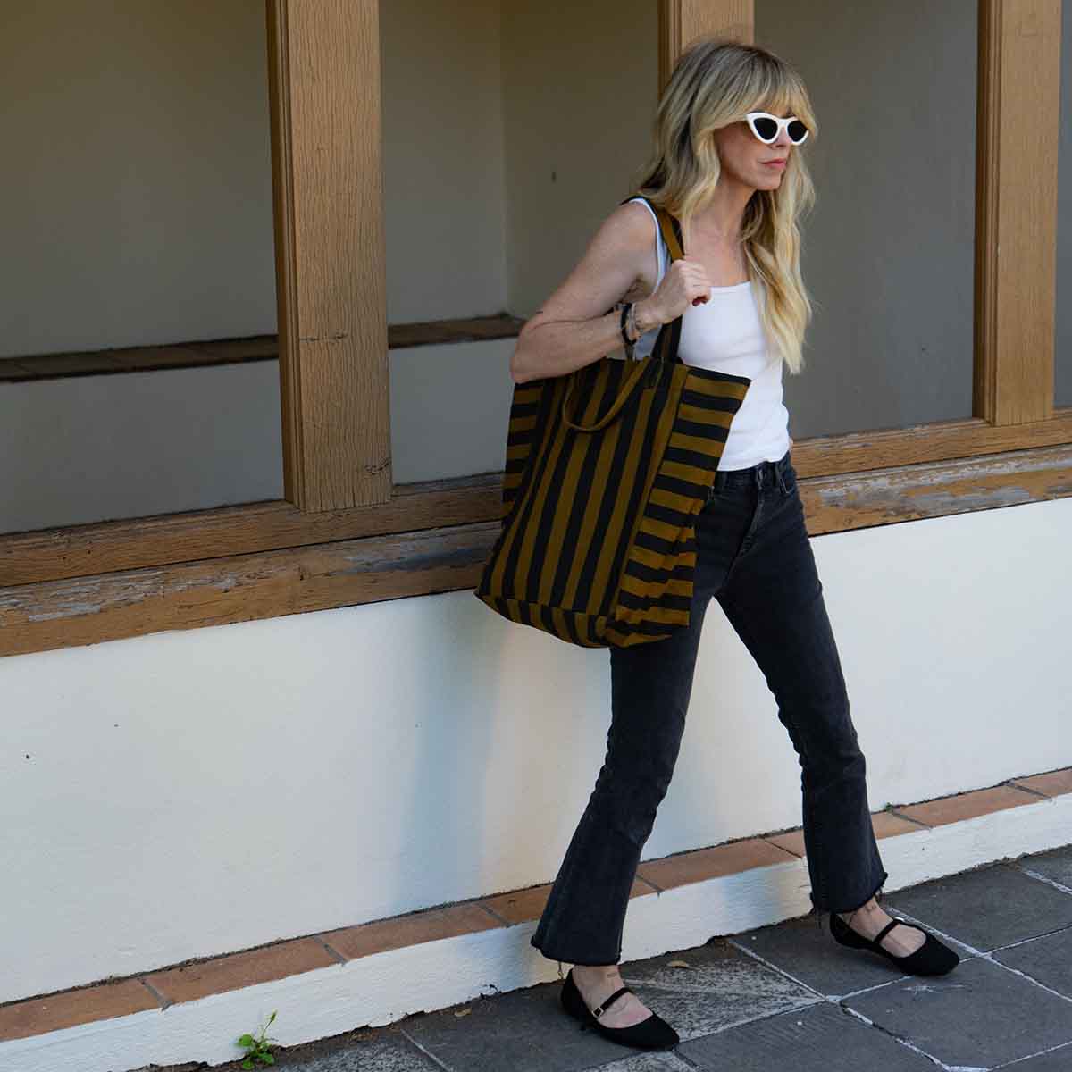 Elisabeth Tote Bag Cumin Stripe