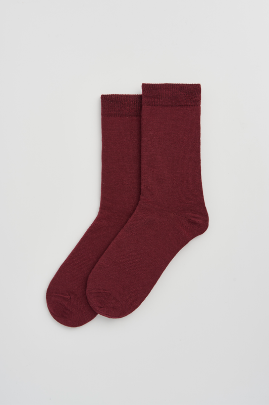 Dark Plum Merino Socks
