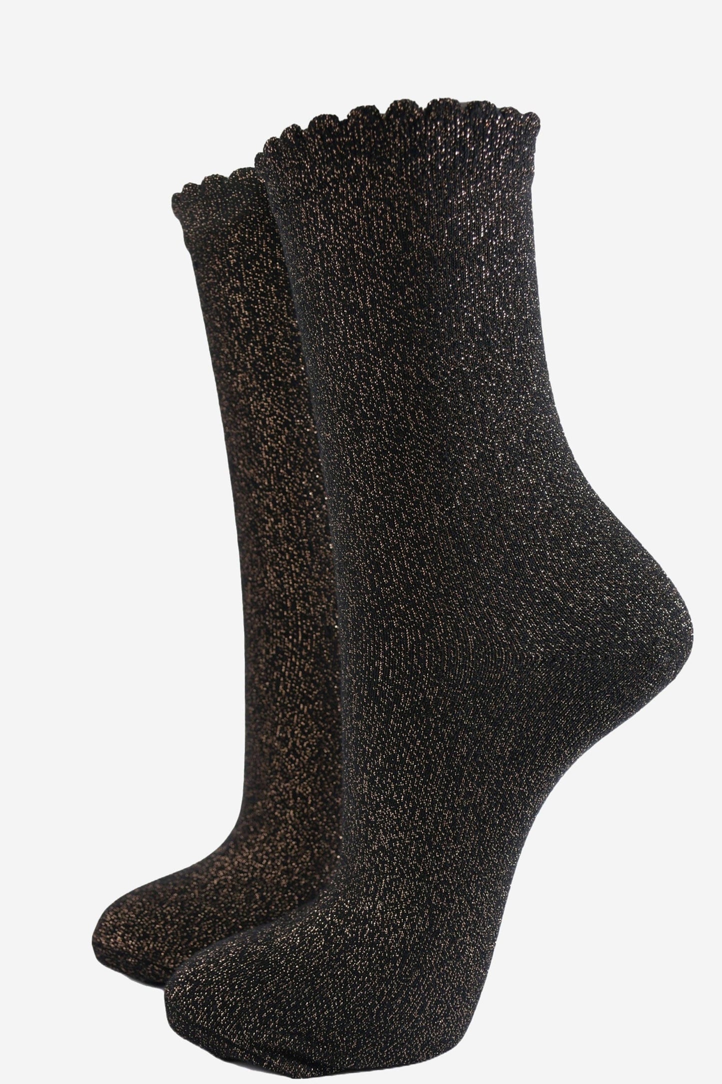 Women's Glitter Socks - Bronze