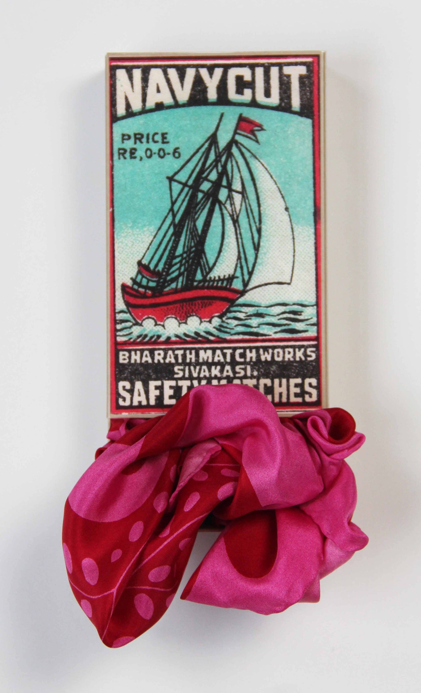 Peace and Love - fuchsia Silk Scarf