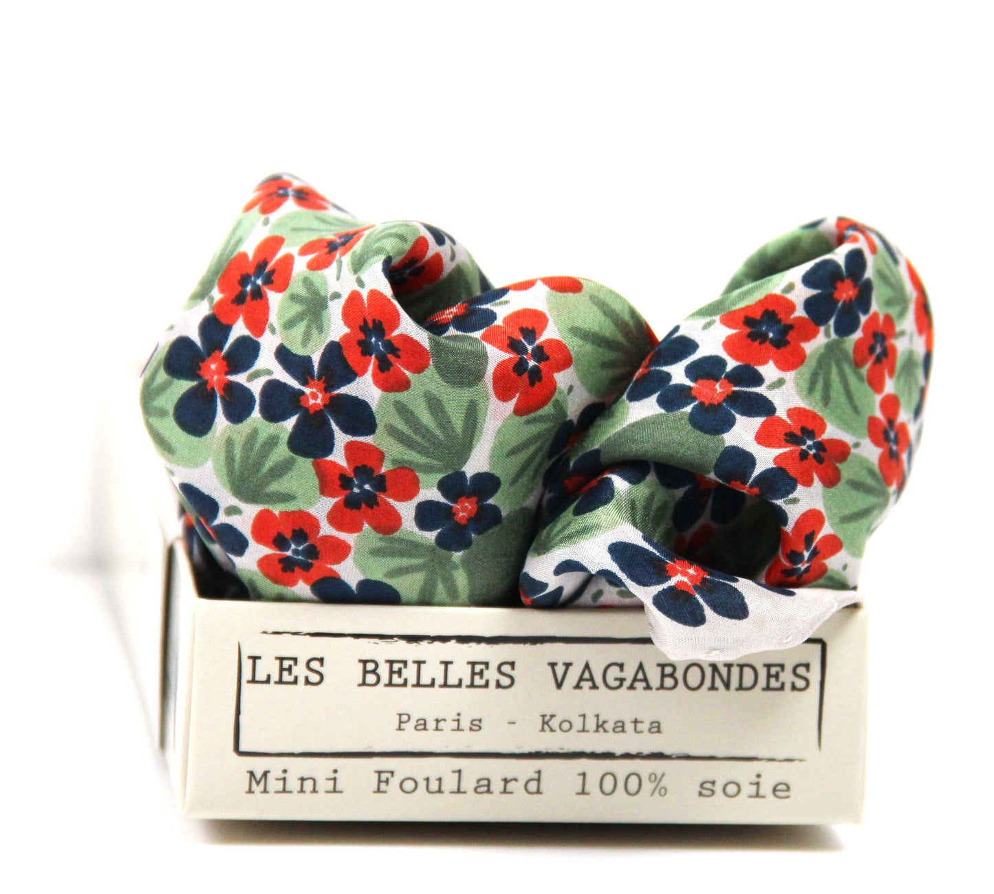 Capucine Marine Silk Scarf