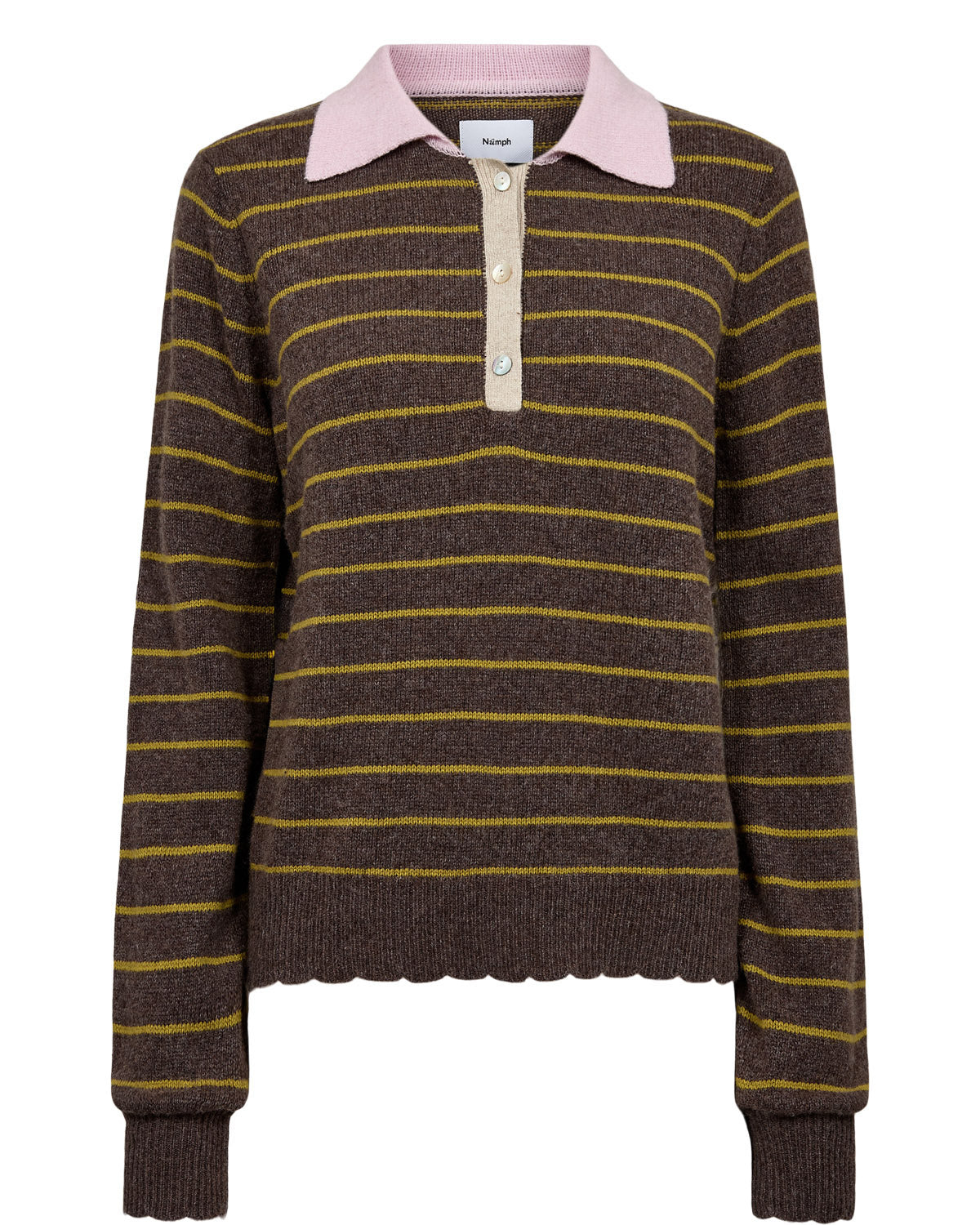Nulucinda Stripe Pullover - Black coffee