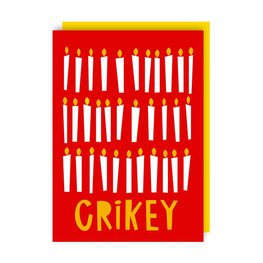 Crikey Candles Funny Birthday Card