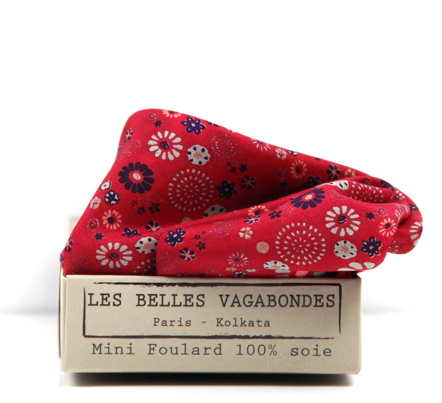 Hanami Red Silk Scarf