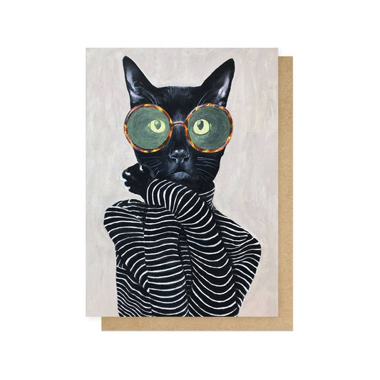 Fashion Cat Greetings Card