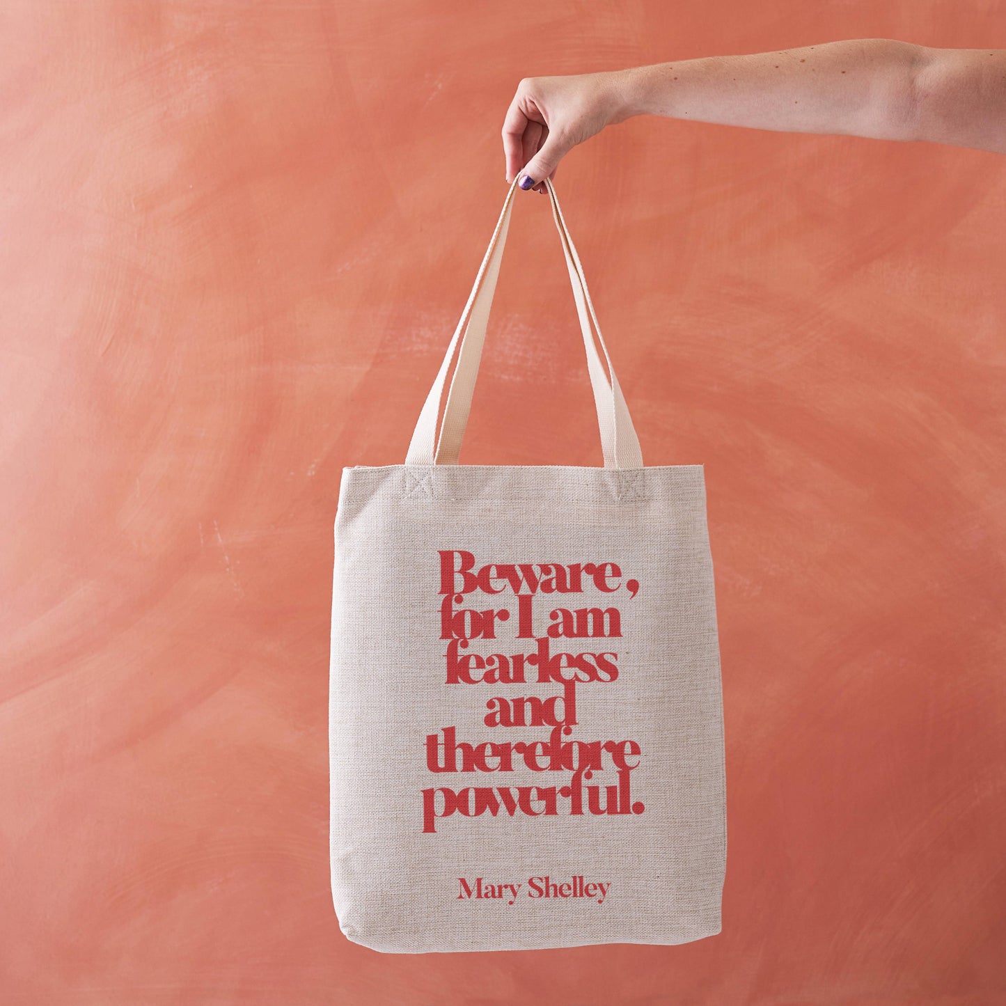 Empowering 'I Am Fearless' Large Tote Bag