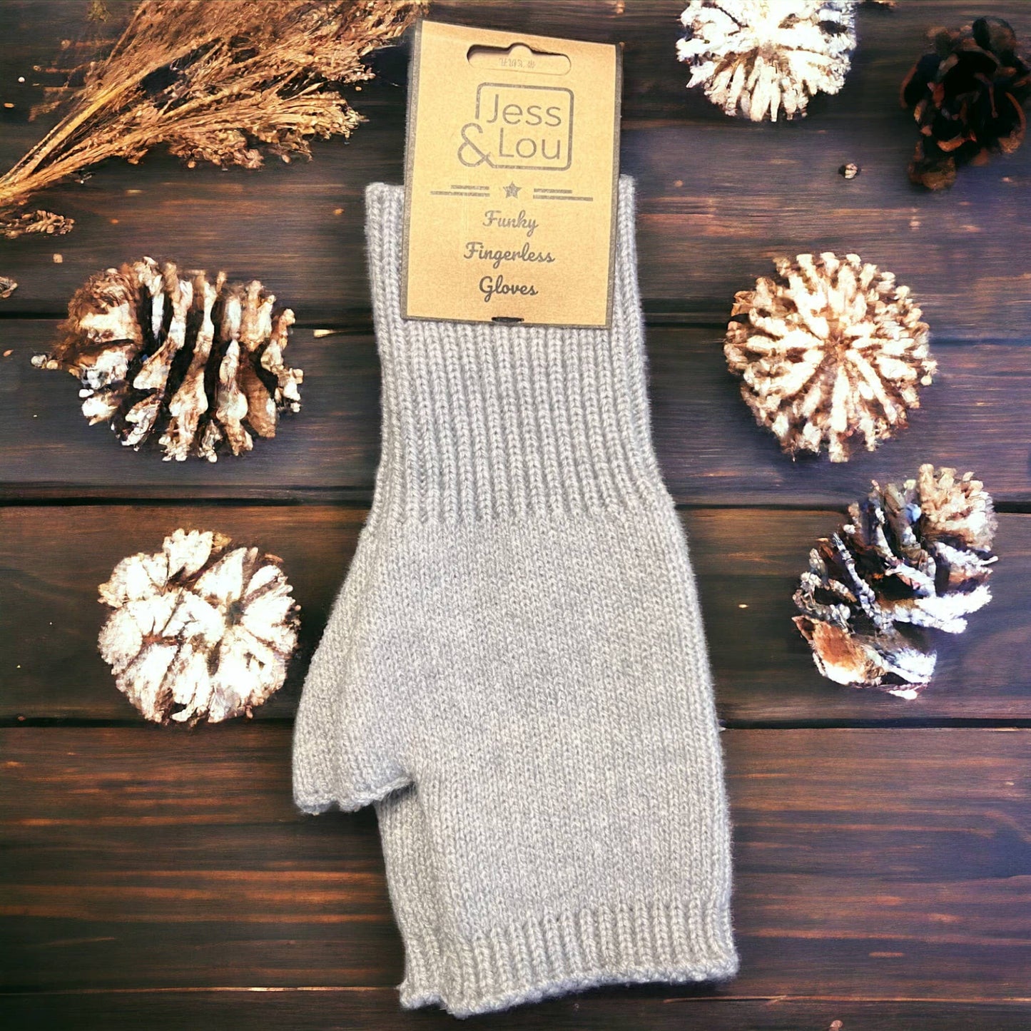 Warm & Classic: Plain Knit Fingerless Gloves