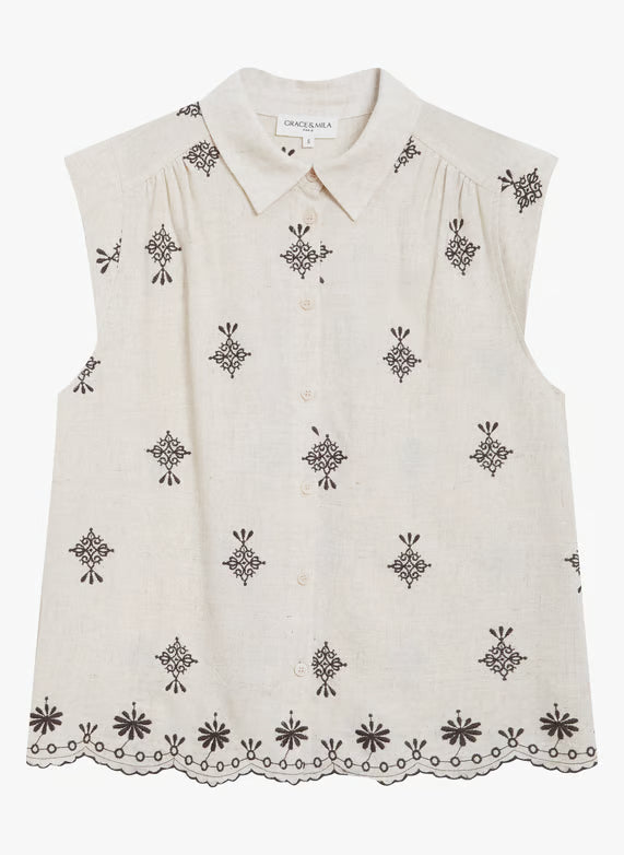 Wisenna Blouse - Chocolat