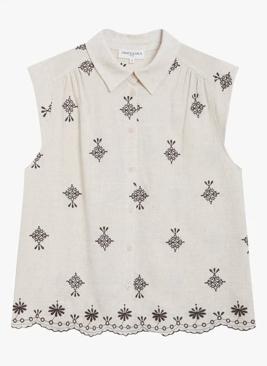 Wisenna Blouse - Chocolat