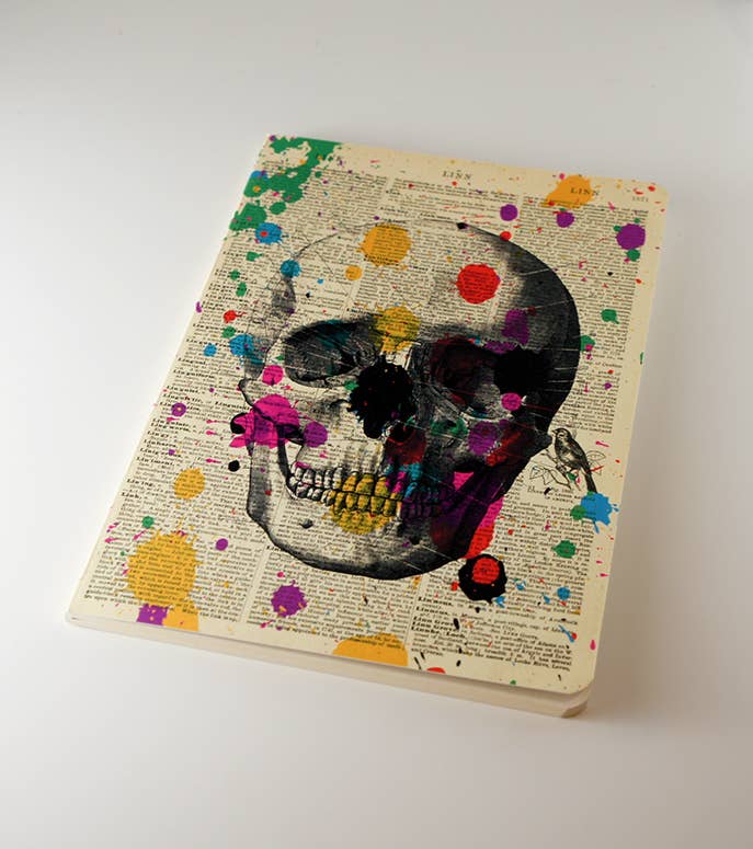 Arty Skull Notebook - Notepad - Journal