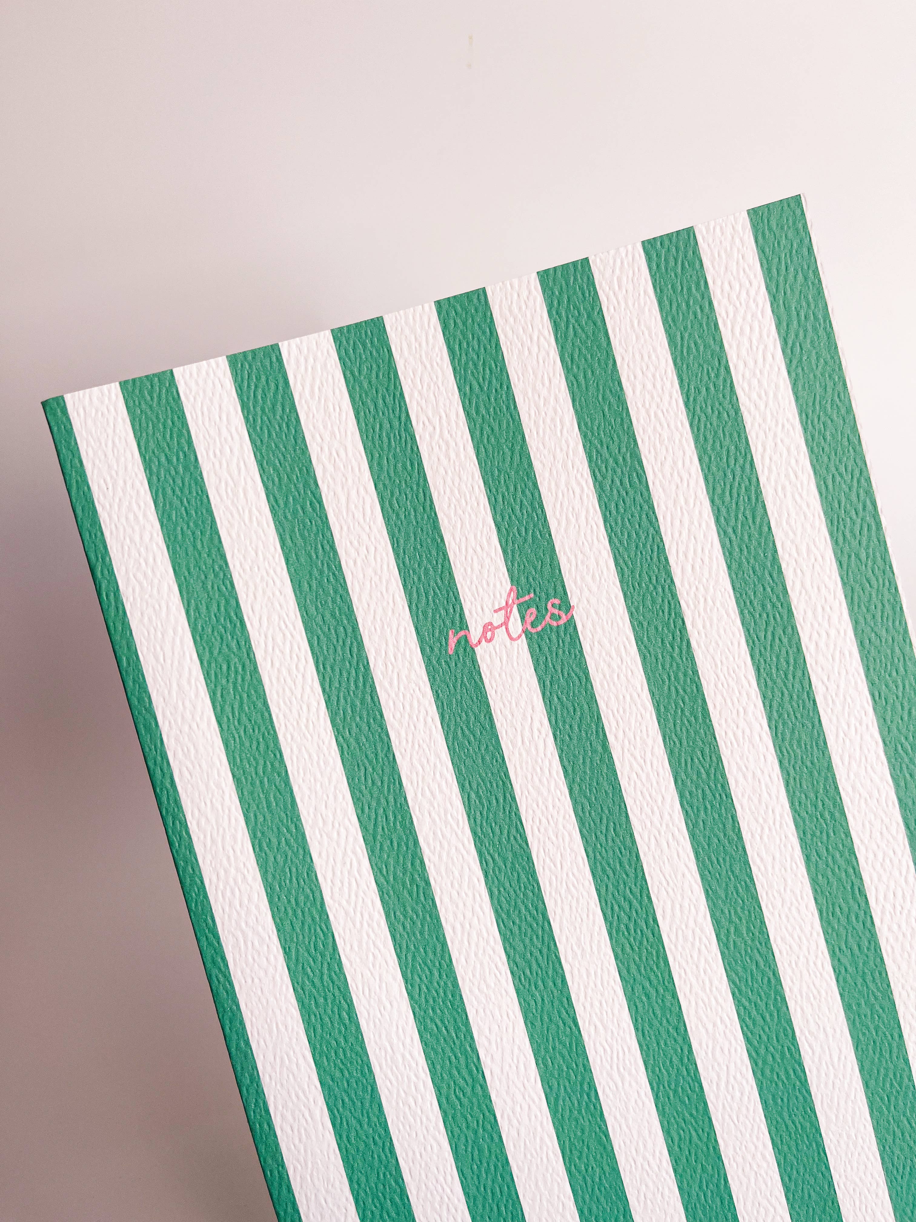 Striped Notebook with Contrast Color