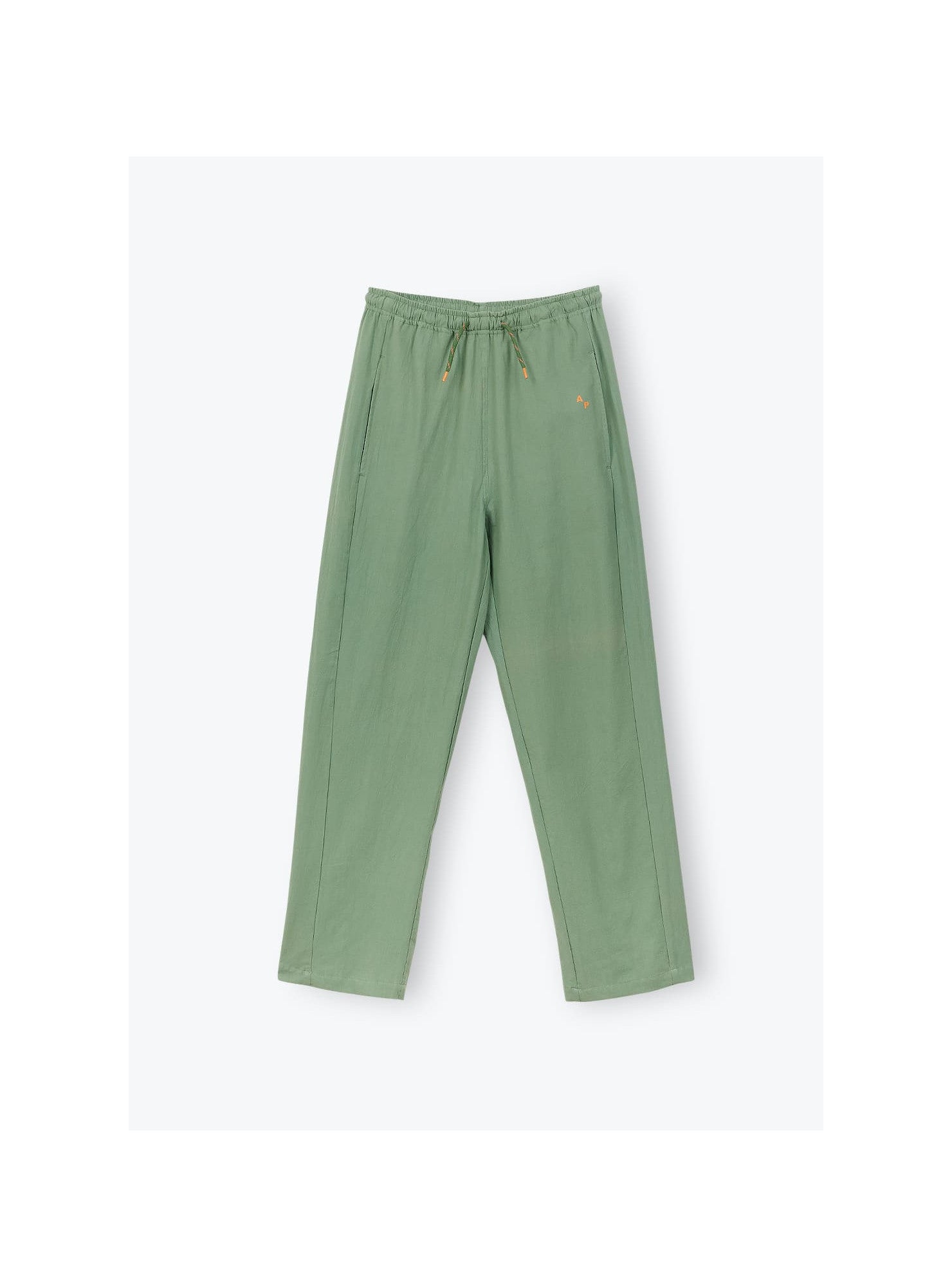 Green pants on a white background