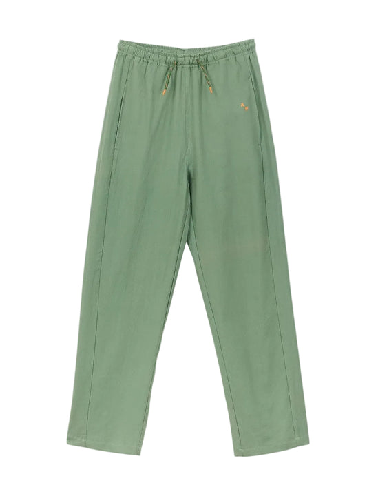 Green pants on a white background