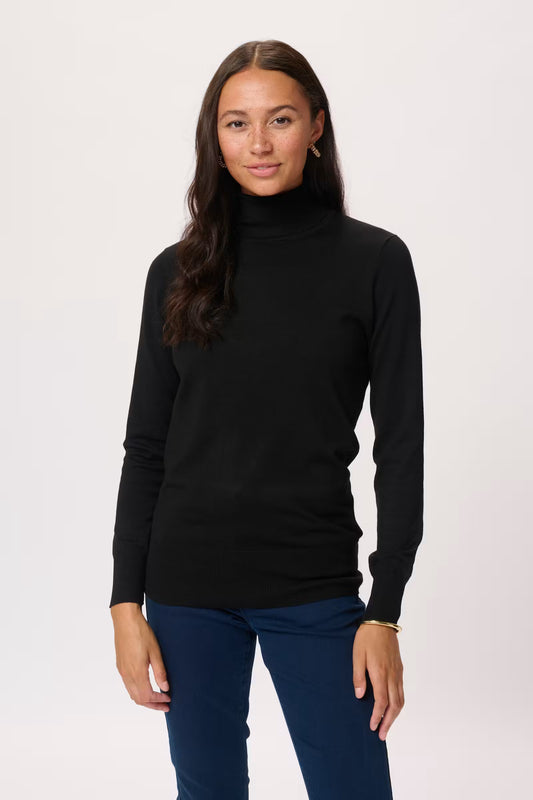 Astrid Roll Neck - Black Deep