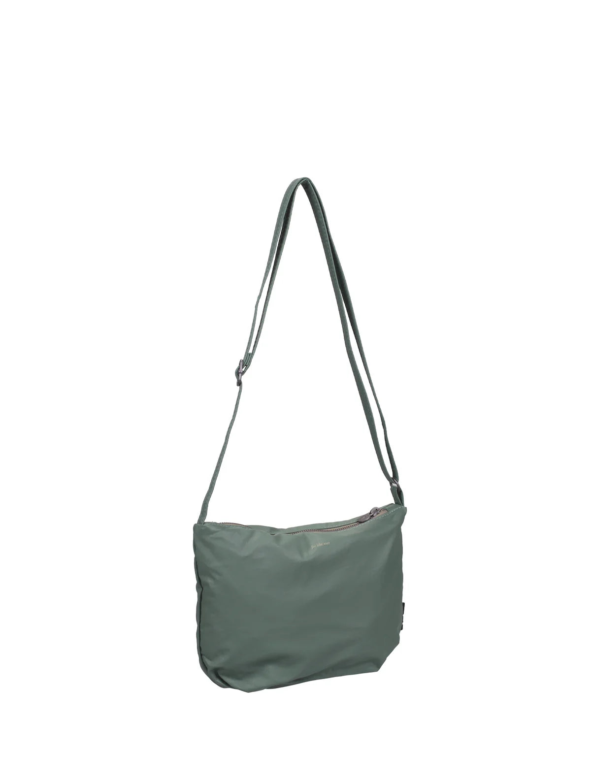 cross body bag in green on a white background