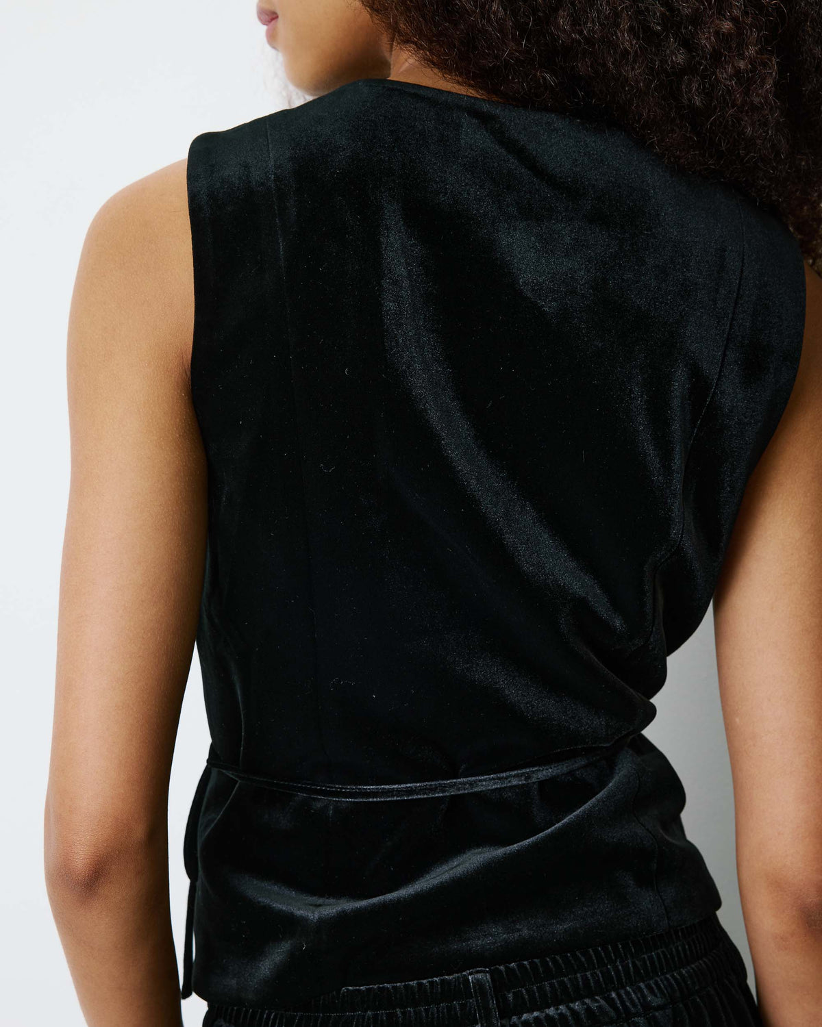 Benny Tie Front Waistcoat - Noir