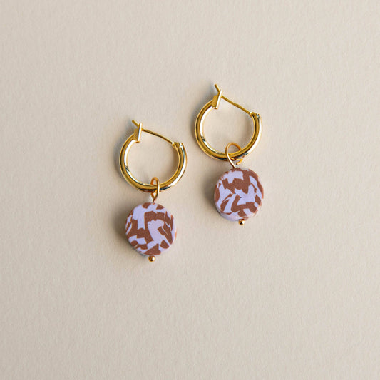 Bits Circle Charm Hoop Earrings Pepper you