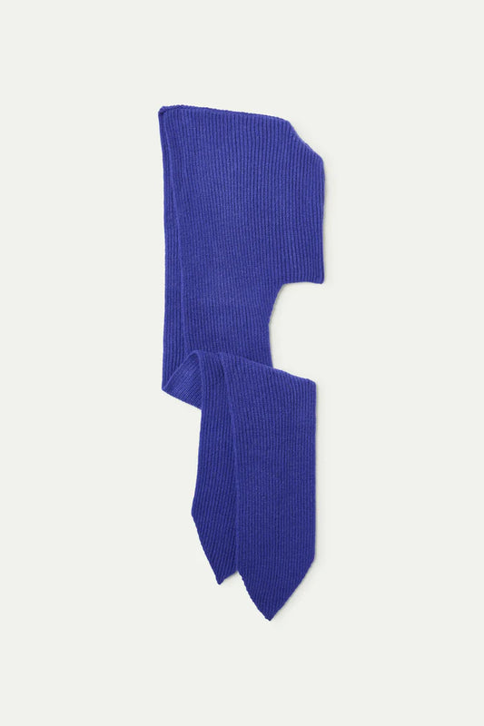 Blue Fine Knit Beanie Hat
