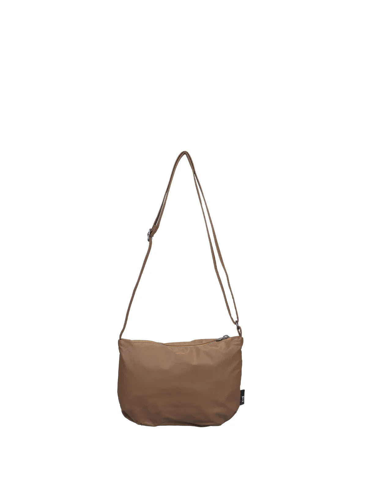 brown cross body bag on a white background