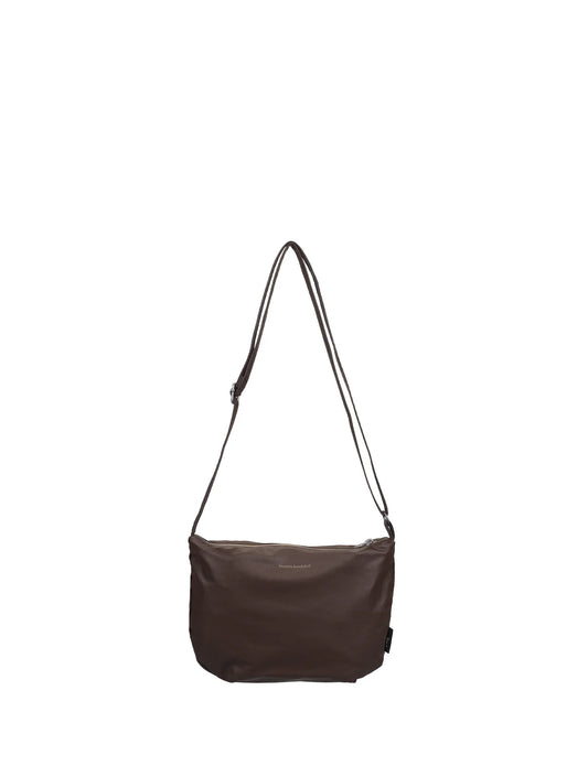 brown cross body bag on white background