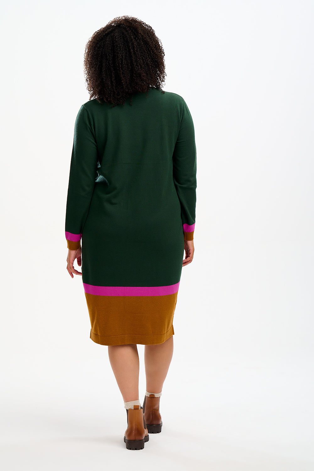 Nala Midi Knit Dress - Dark Green