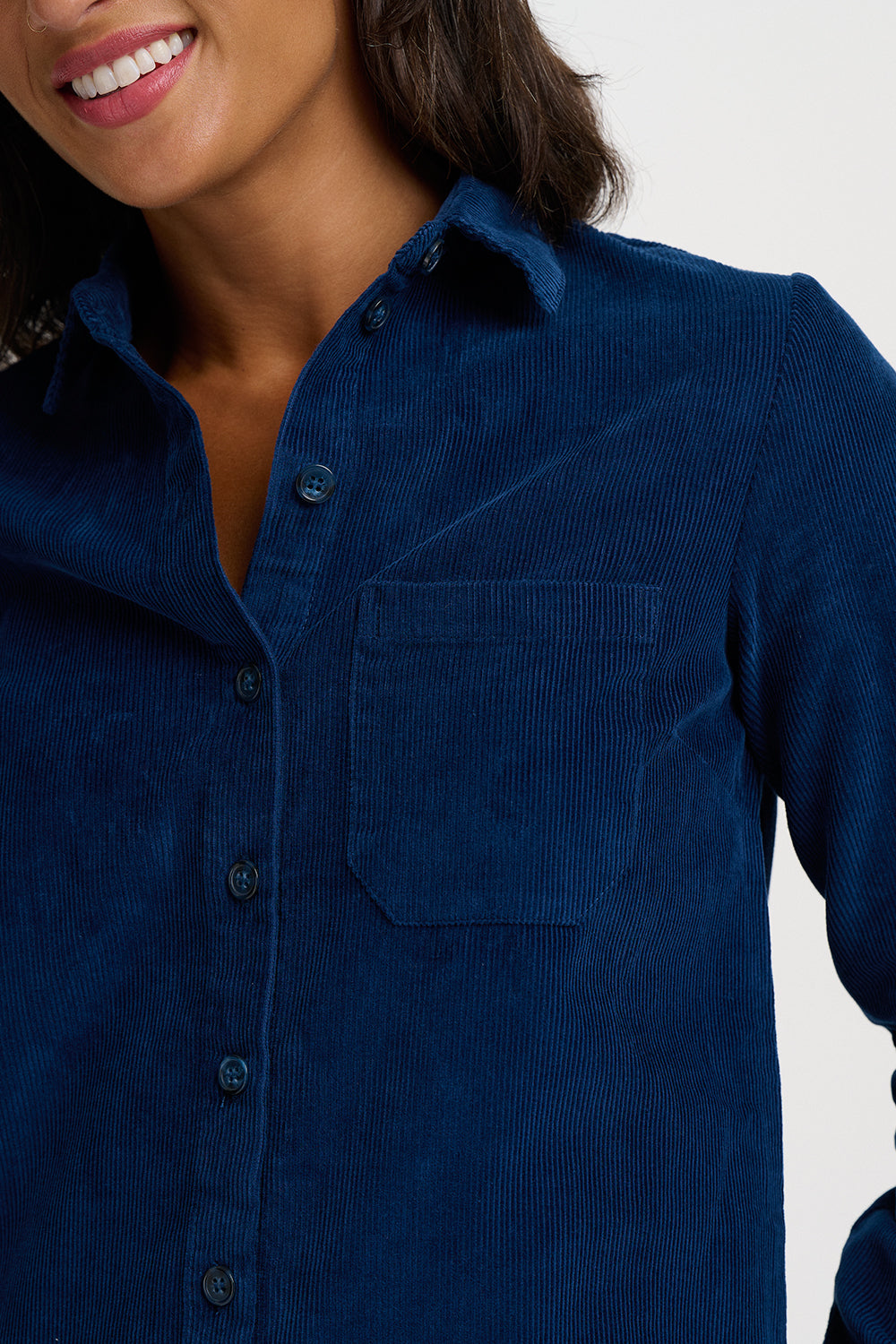 Reba Cord Midi Dress - Teal