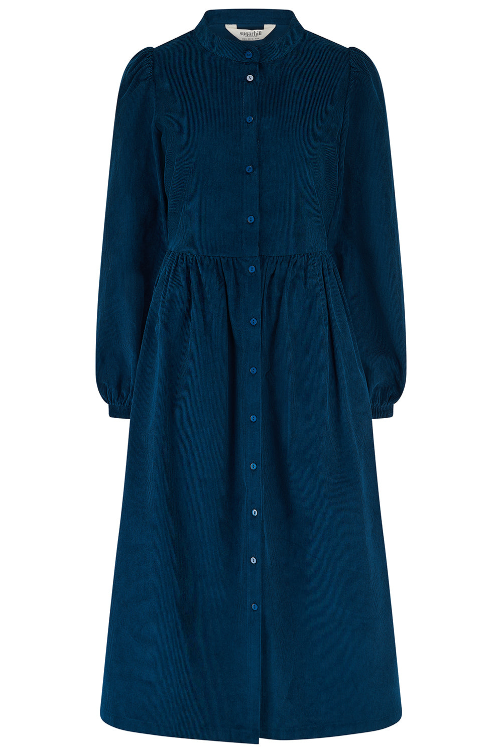 Reba Cord Midi Dress - Teal
