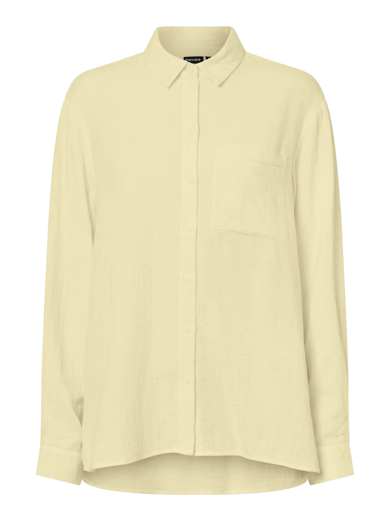 PCSastina LS Shirt WVN MSA BC - French Vanilla