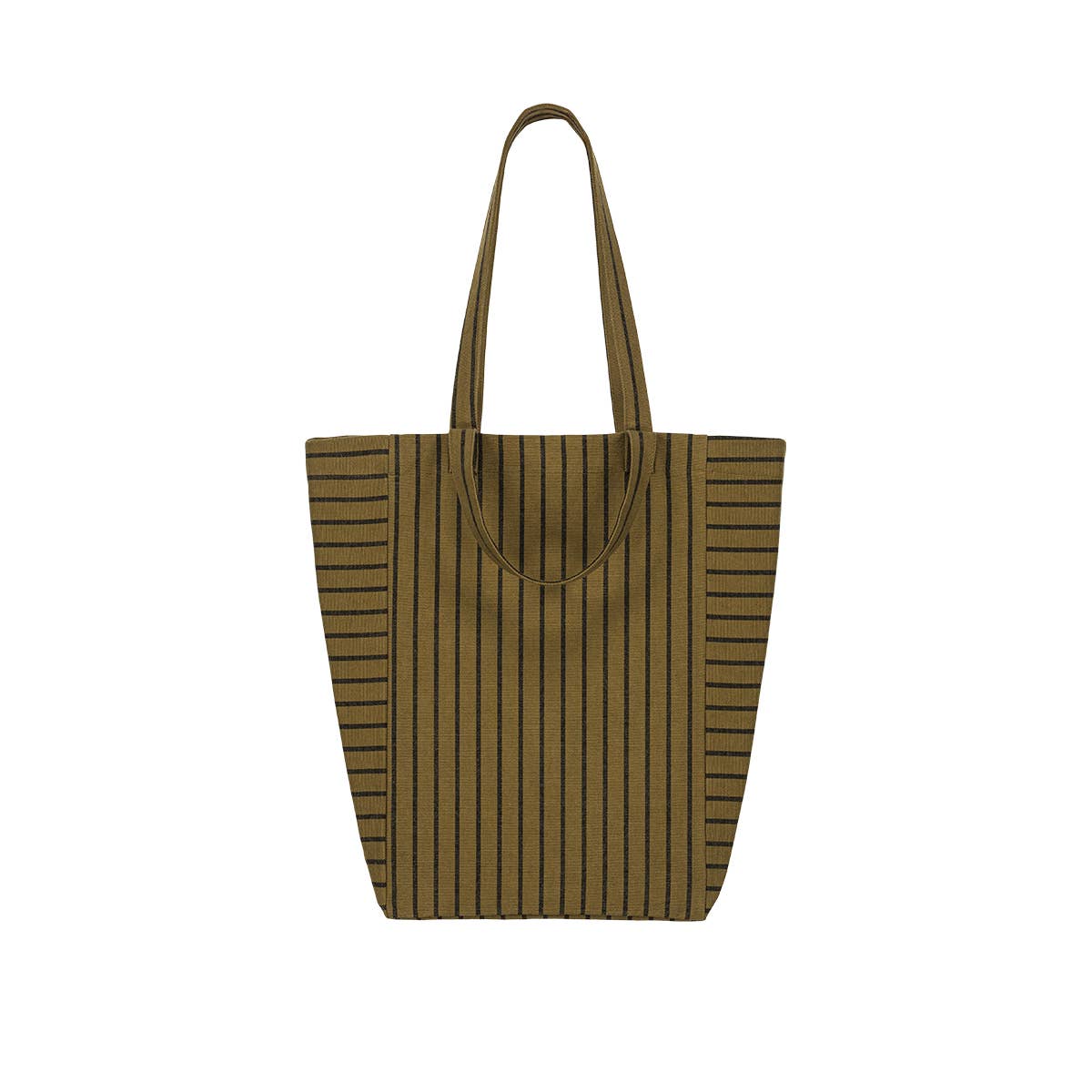 Striped tote bag on a white background