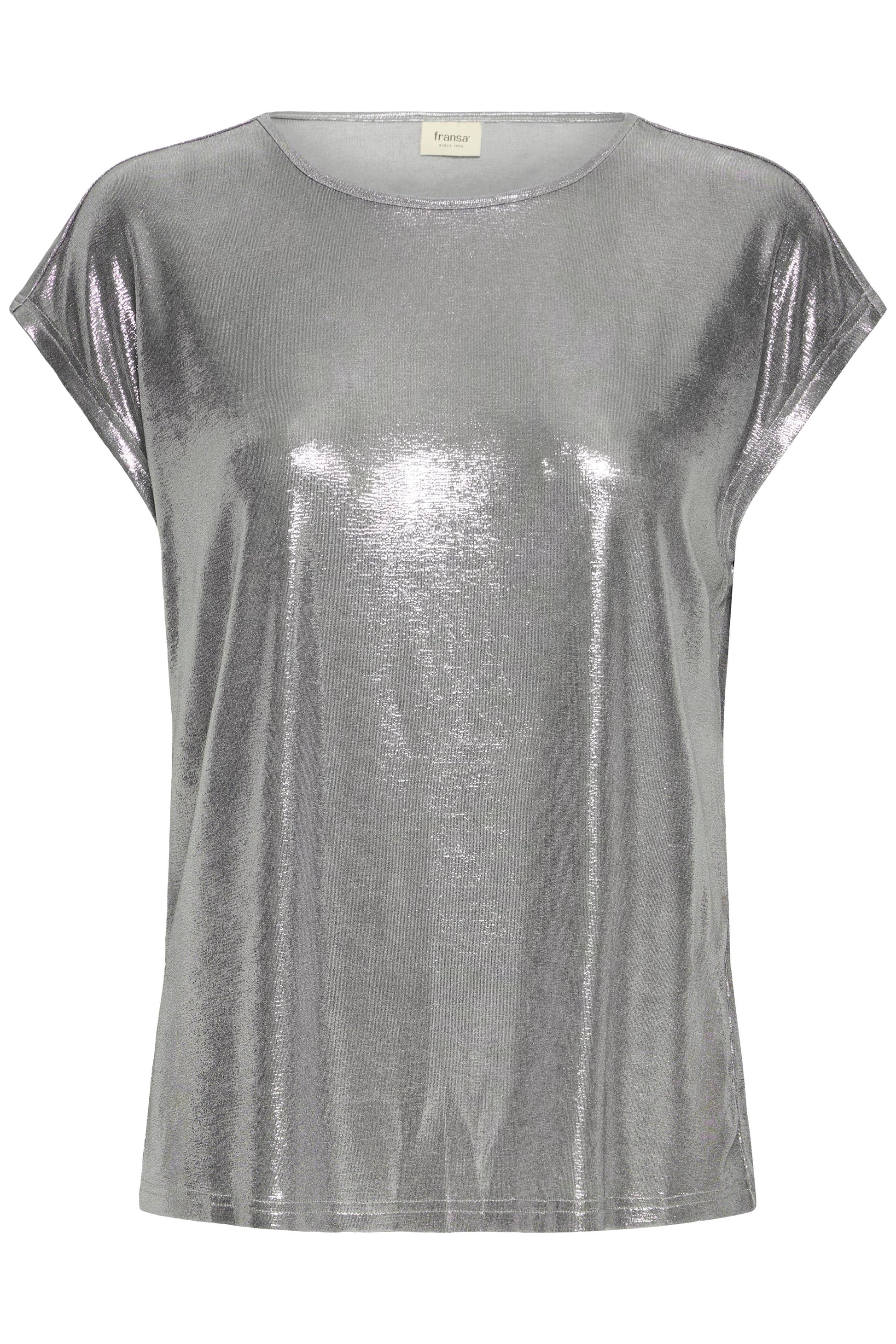 Silver metallic top on a white background