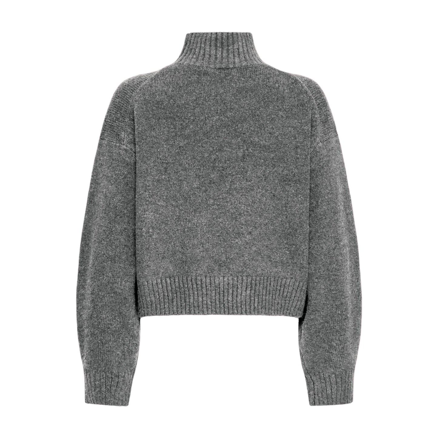 Gray sweater on a white background