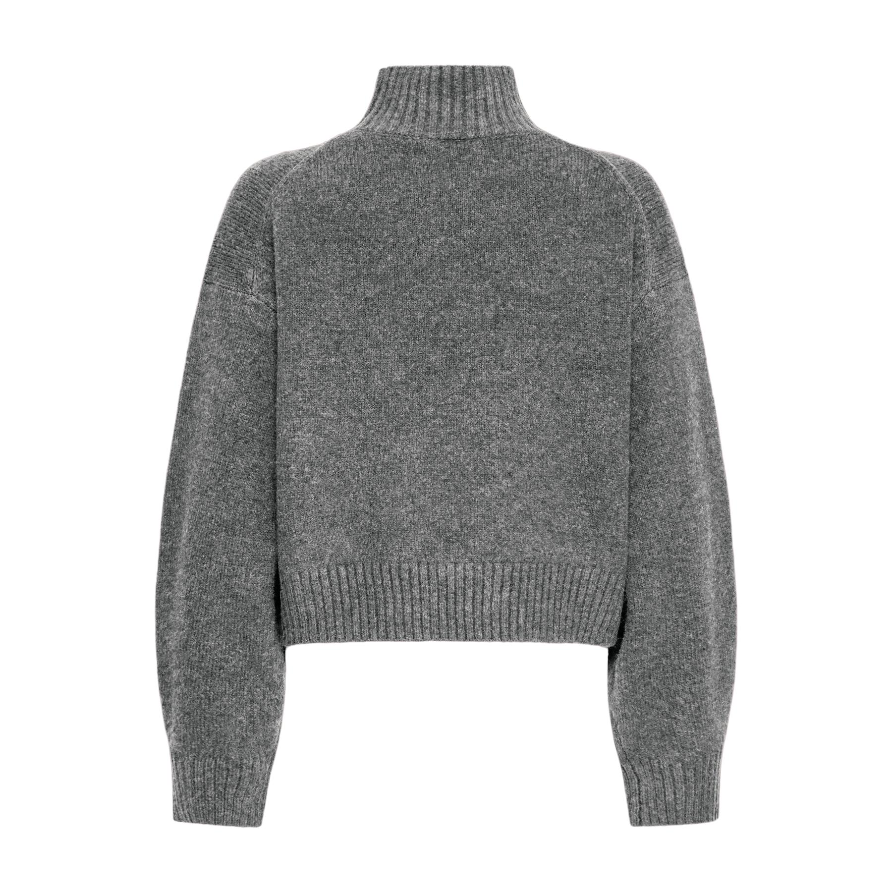 Gray sweater on a white background