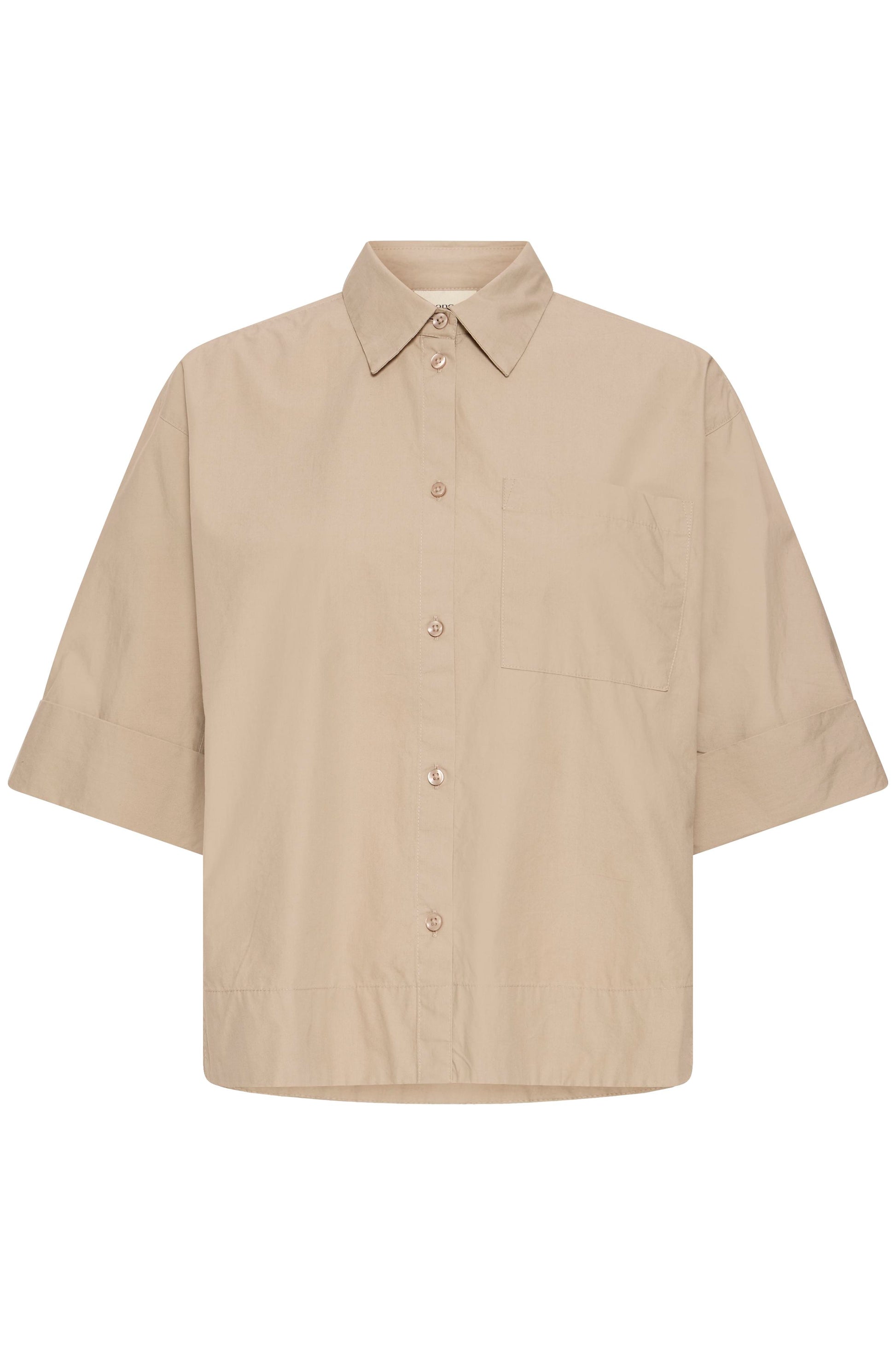 Beige shirt on a white background
