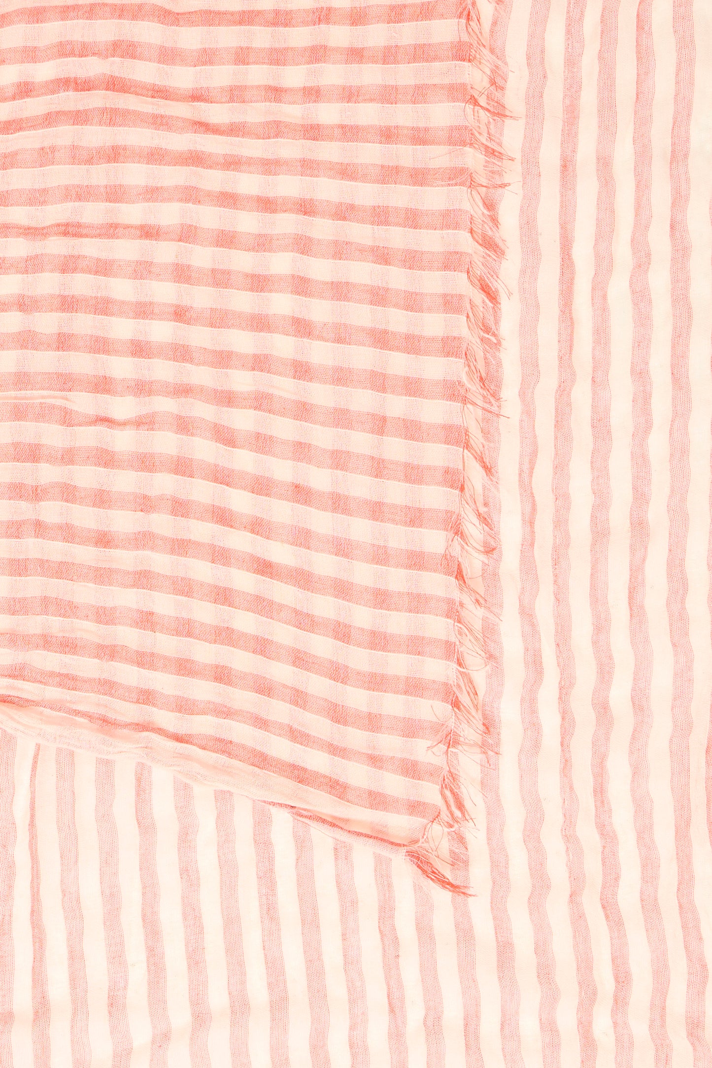 Close-up of pink and white striped fabric