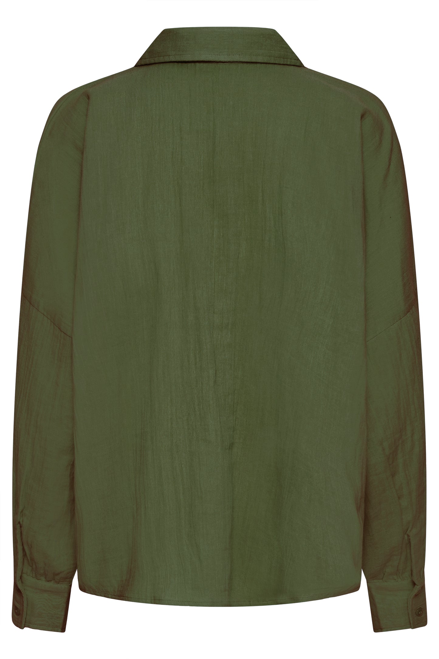 Green shirt on a white background