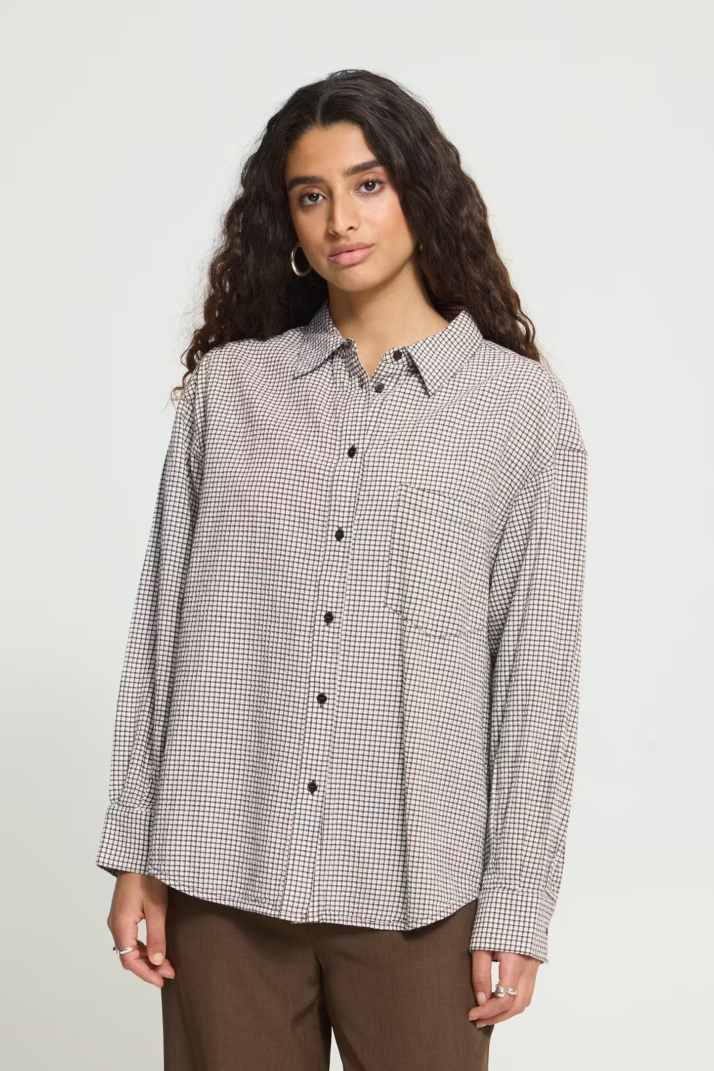 IHFeja Shirt - Chicory / Coffee Check