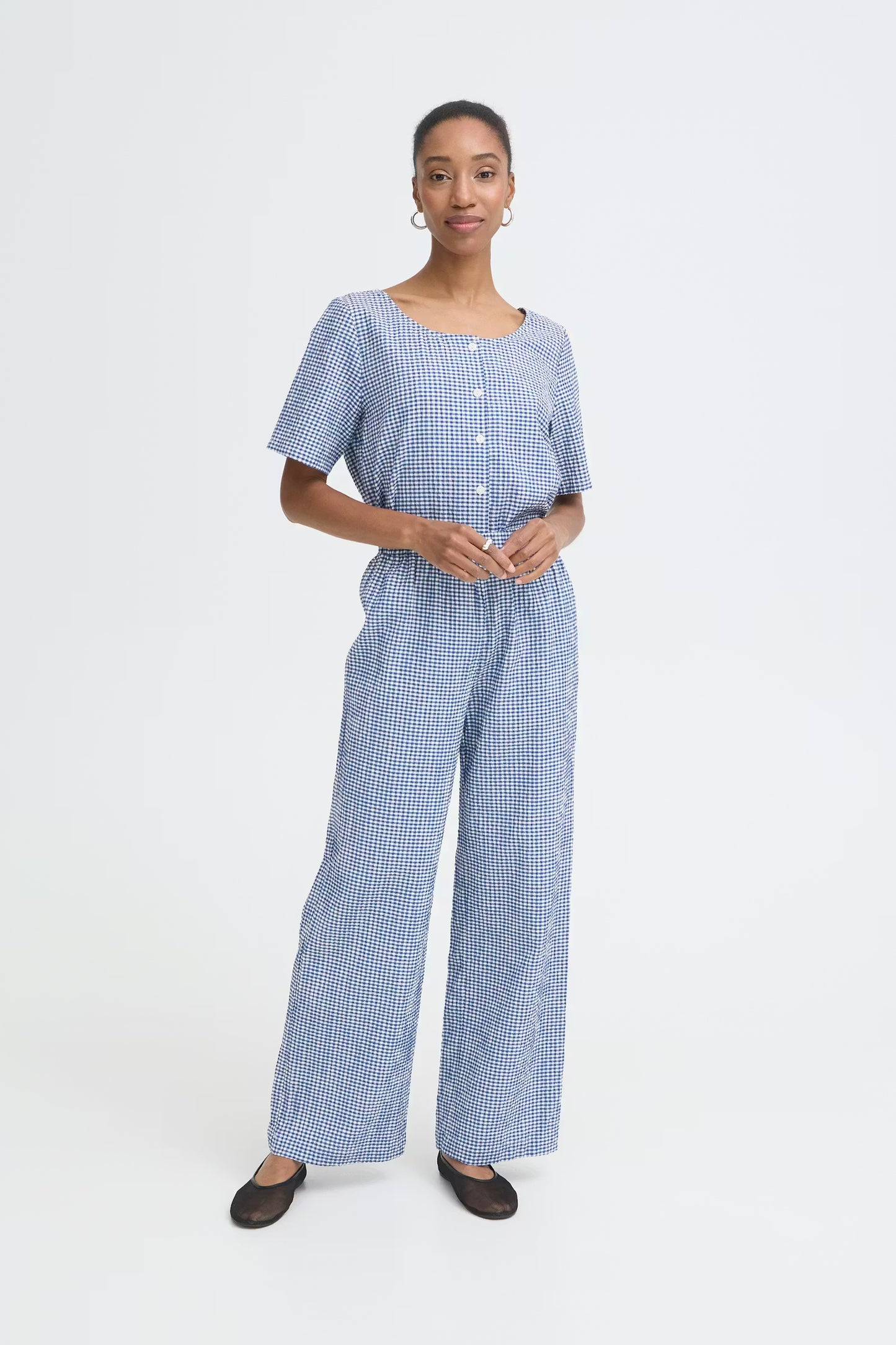 IHJilma Pants - Blue gingham