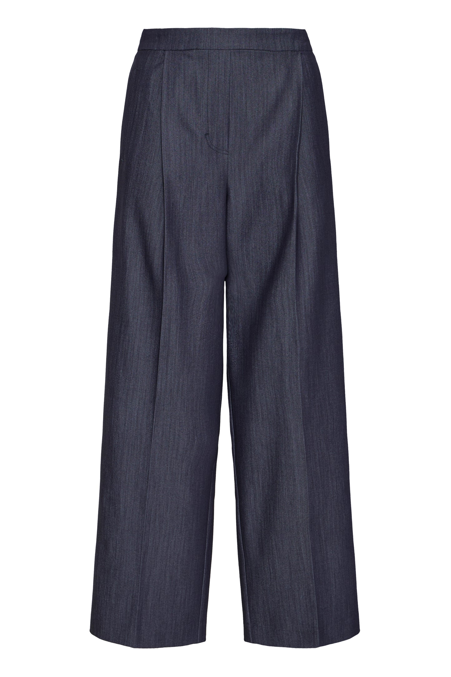 Dark gray wide-leg pants on a white background