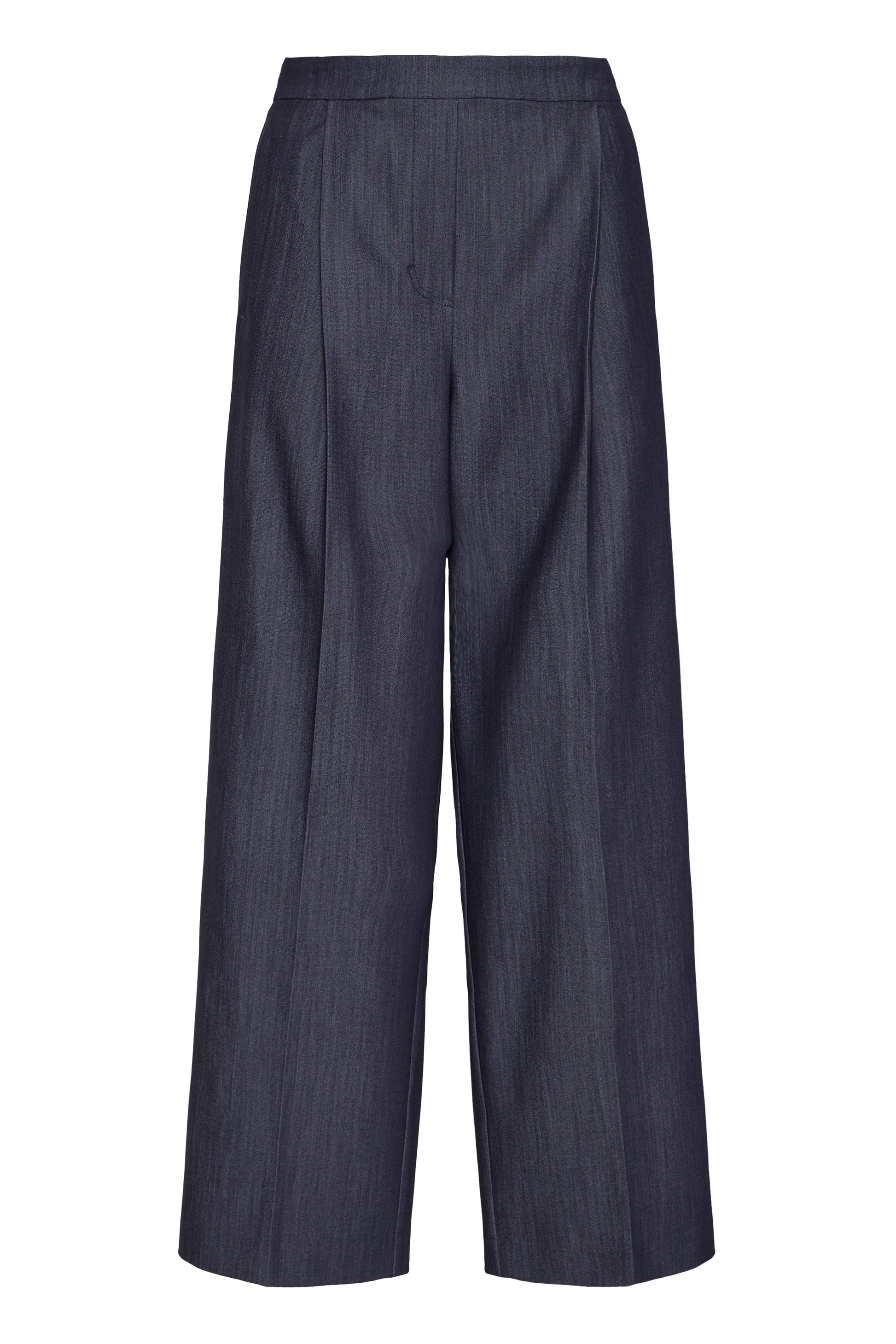 Dark gray wide-leg pants on a white background