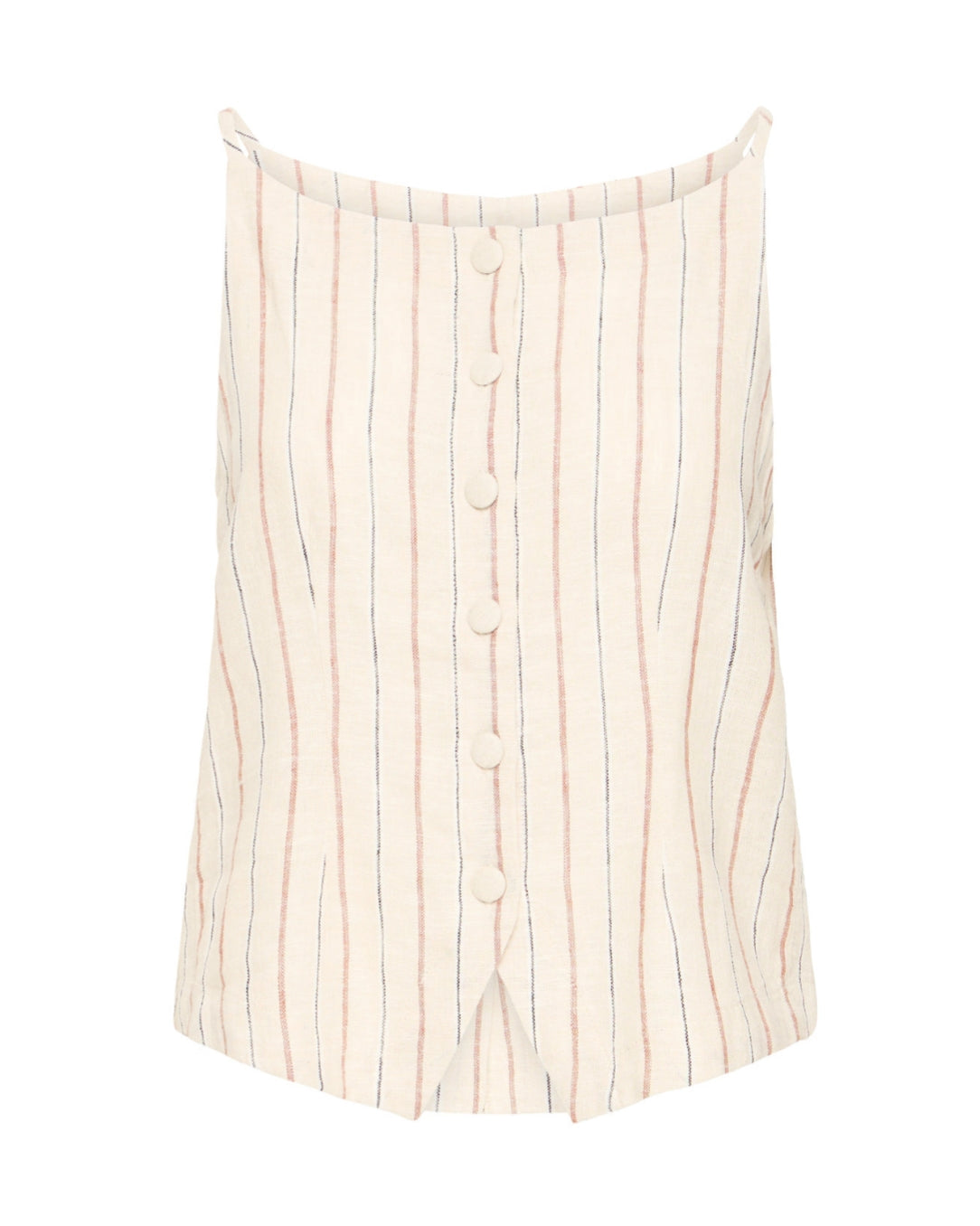 Beige striped shirt on a white background