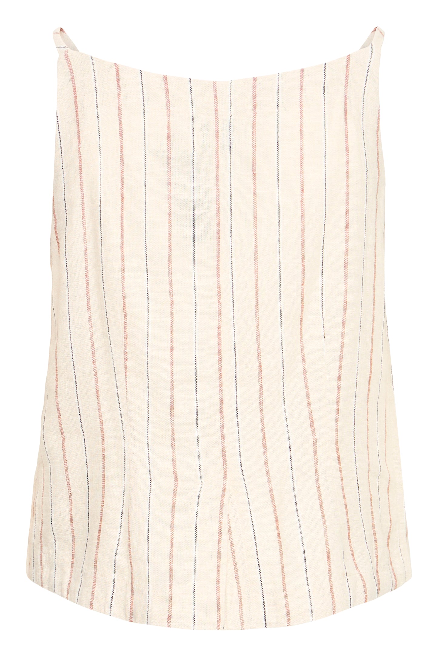 Beige striped tank top on a white background