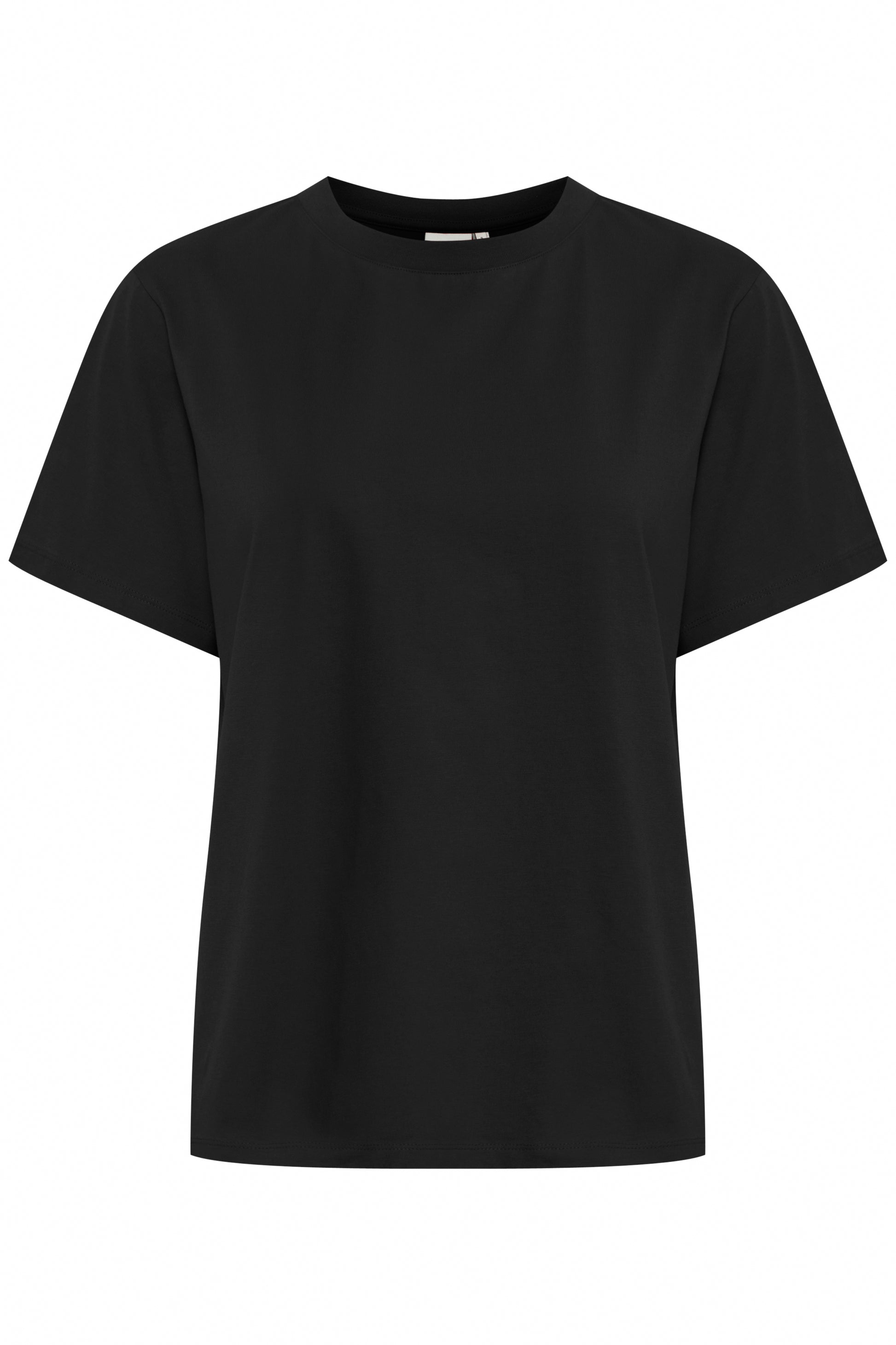 Black t-shirt on a white background