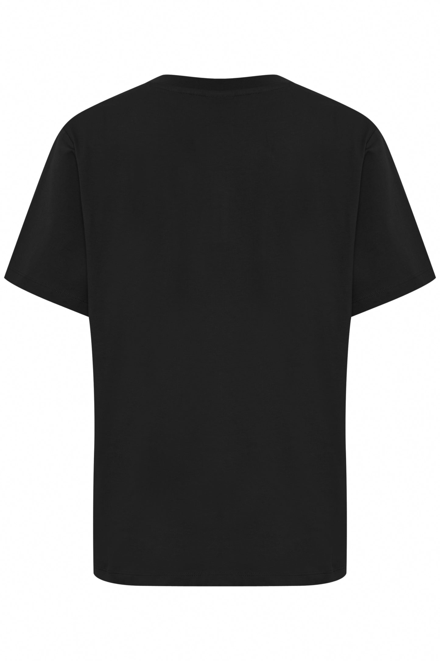 Black t-shirt on a white background