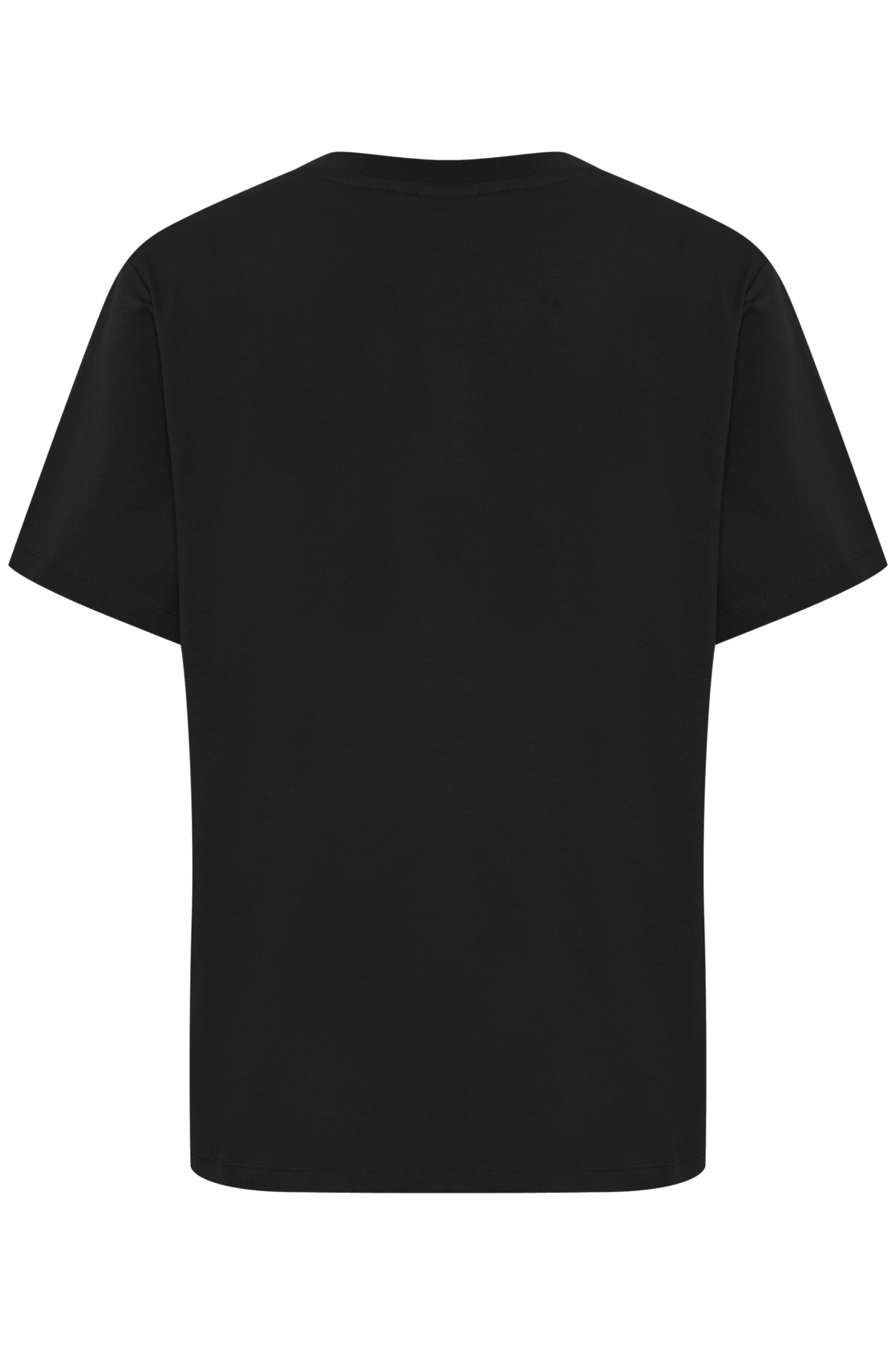 Black t-shirt on a white background
