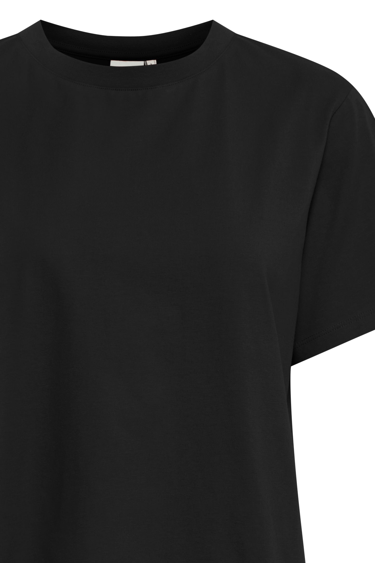 Black t-shirt on a white background