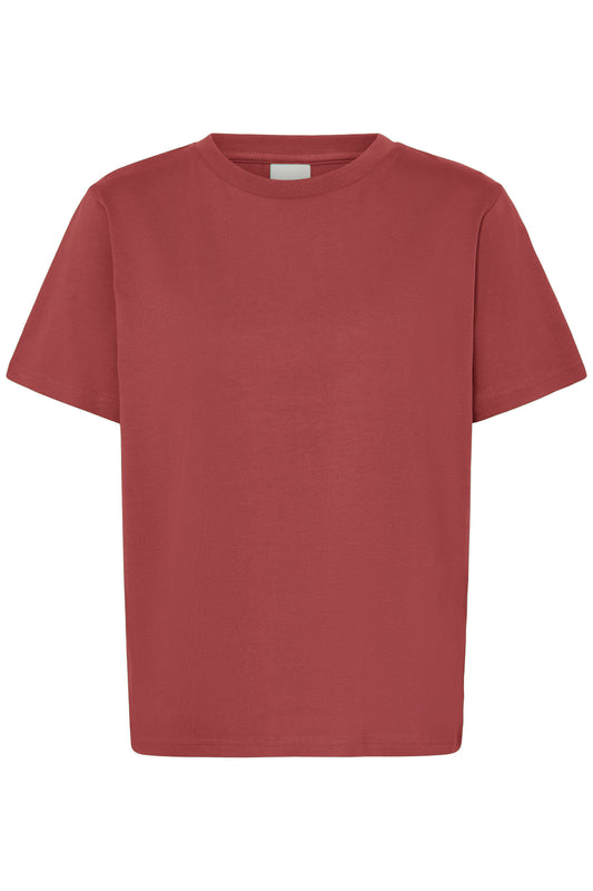 Maroon t-shirt on a white background