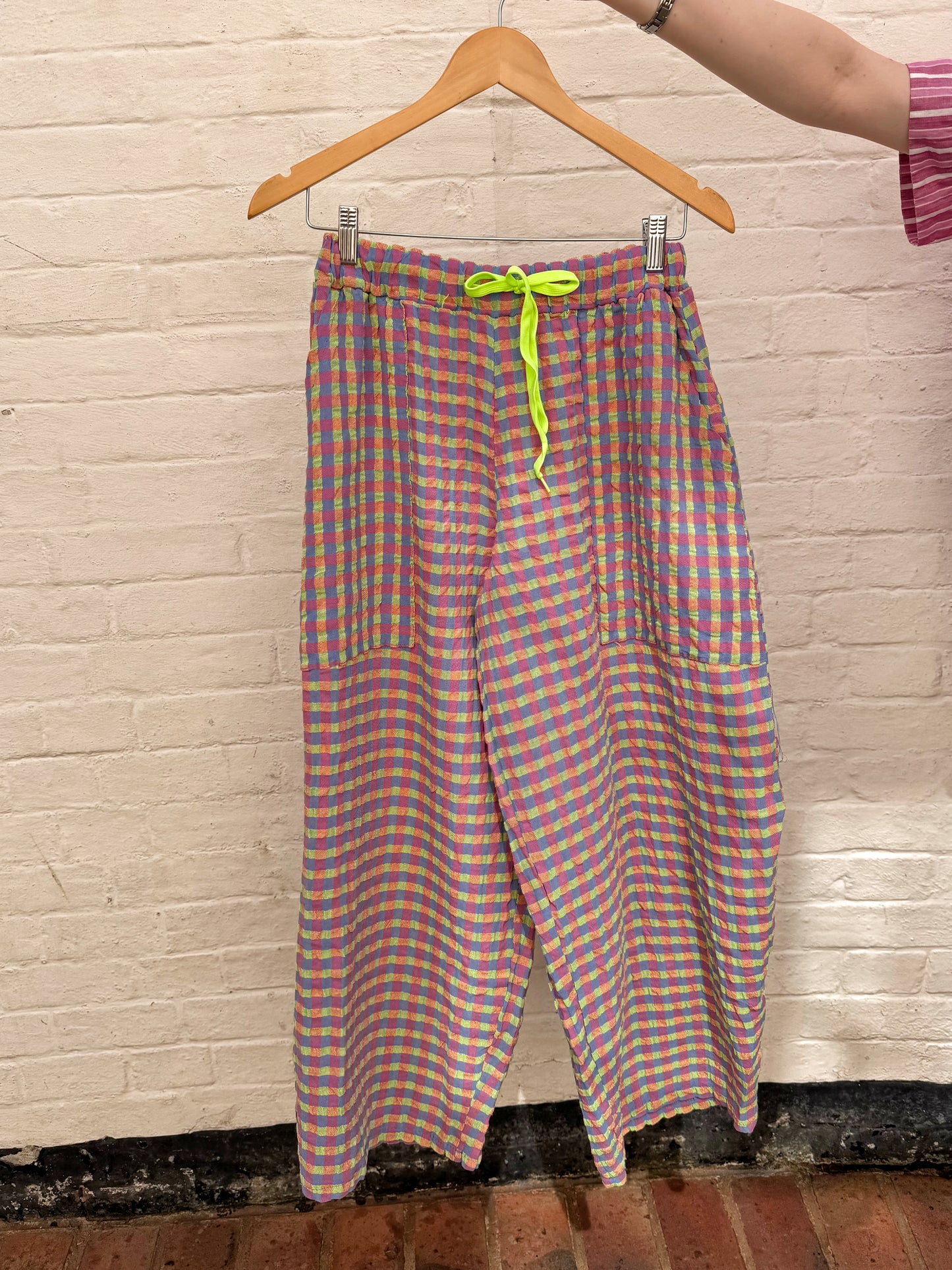 Gingham trousers - Pink/Lilac - 2967