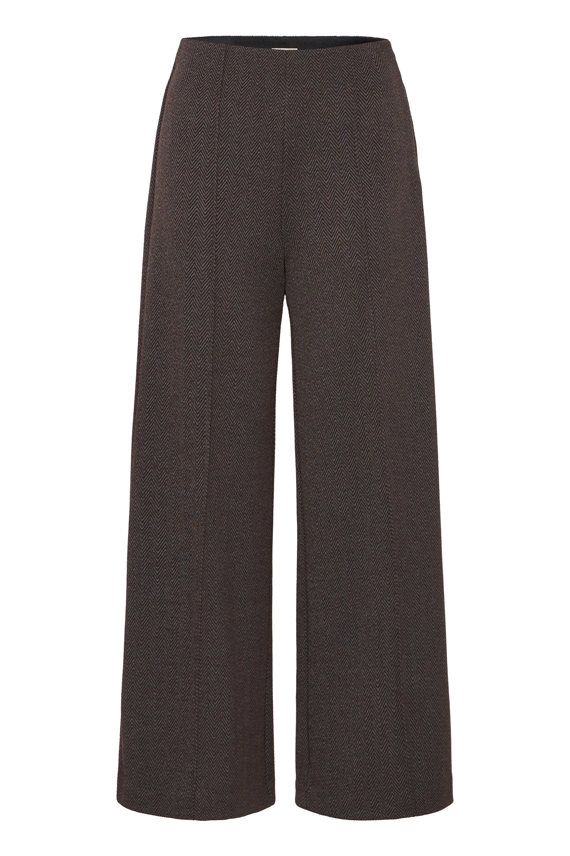 Dark gray wide-leg pants on a white background