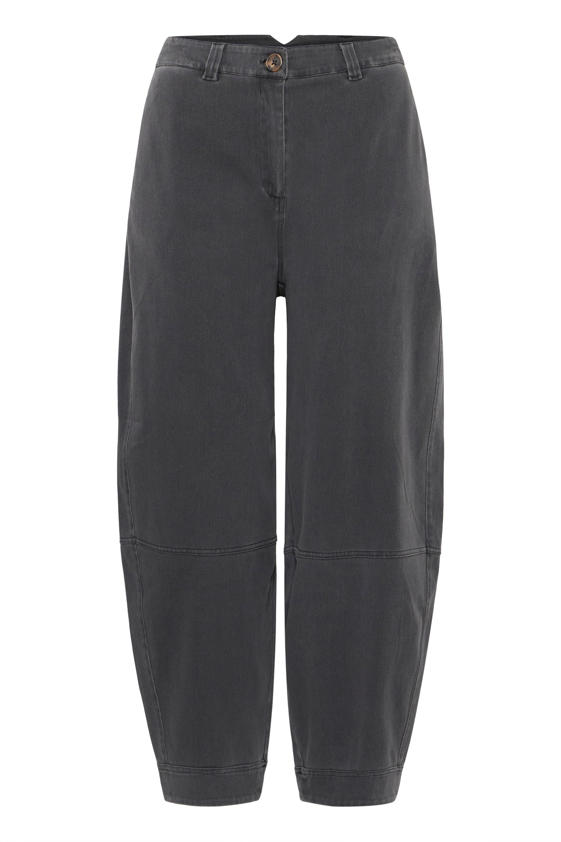 Dark gray pants on a white background