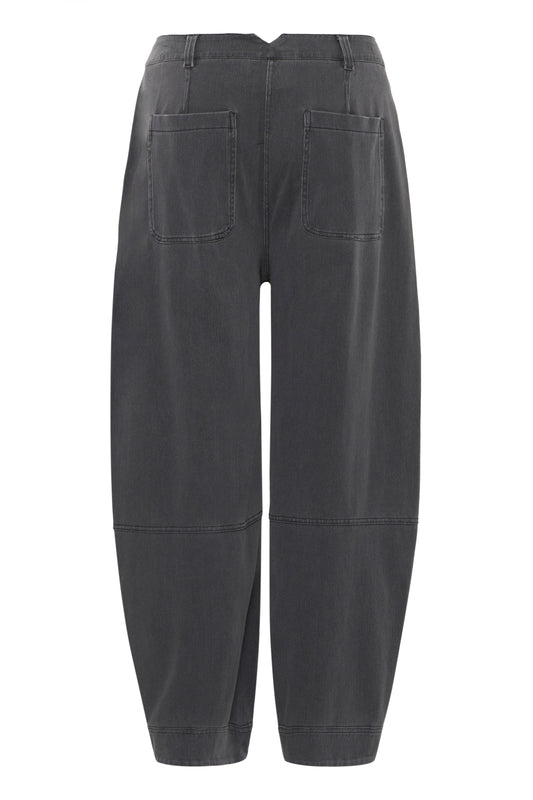 Dark gray pants on a white background